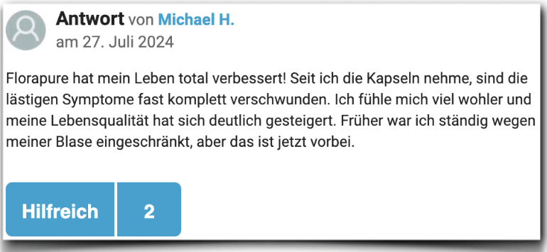 Florapure Erfahrungen Erfahrungsbericht Florapure Kapseln GuteFrage