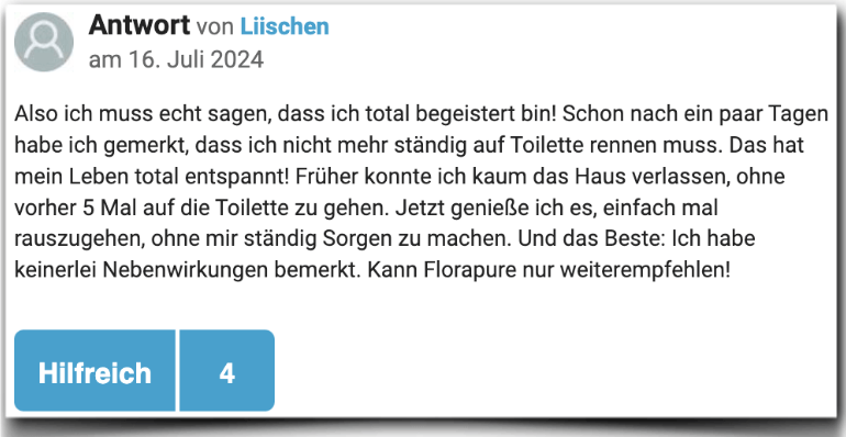 Florapure Erfahrungsbericht Erfahrung Erfahrungen