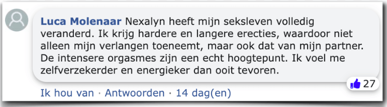 Nexalyn Ervaring Beoordeling Facebook