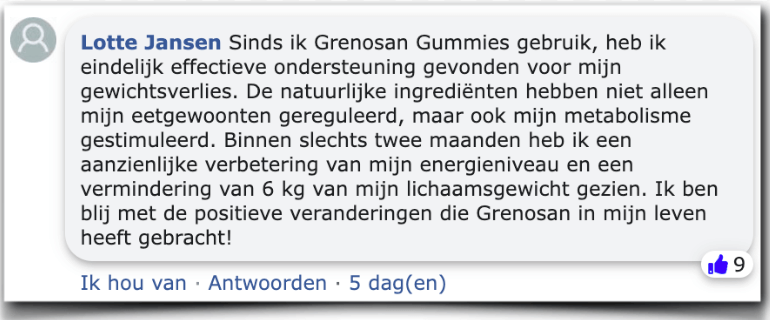 Grenosan Ervaring Beoordeling Facebook